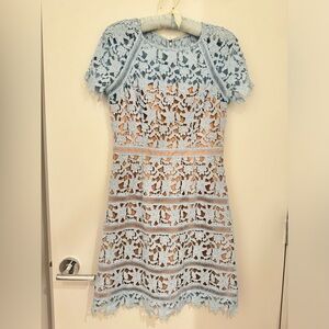 Eliza J Illusion Floral Lace Dress